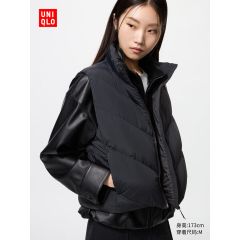 优衣库女装PUFFTECH空气棉服短背心